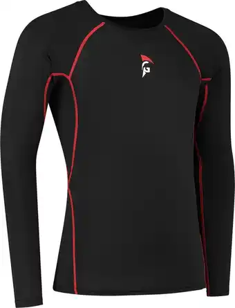Gladiator sports compressie sportshirt heren - zwart - maat xxl