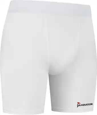 Gladiator sports compressie broek - liesbroek - compressie short - diverse sporten - heren - wit - xxl