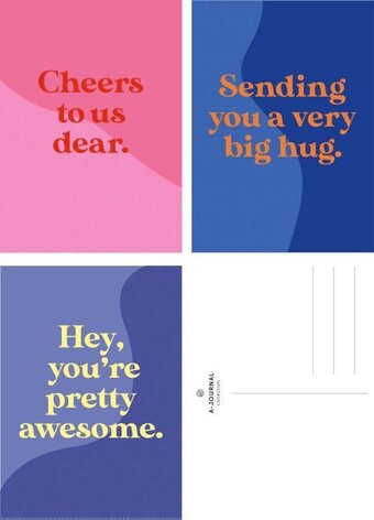 Bol.com A journal wenskaarten set 15 stuks quotes blanco aanbieding
