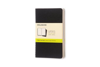 Bol.com Moleskine cahier journals - pocket - blanco - zwart - set van 3 aanbieding