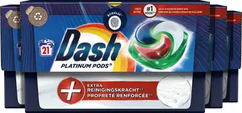 Bol.com Dash platinum pods +vlekverwijderingskracht - kleur - waspods - 4 x 21 wasbeurten voordeelverpakking aanbieding