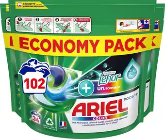 Bol.com Ariel wasmiddel pods +touch van lenor unstoppables - kleur - 3 x 34 wasbeurten voordeelverpakking aanbieding