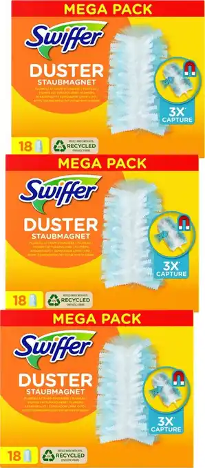Swiffer duster - trap & lock-navullingen - voordeelverpakking 3 x 18 stuks