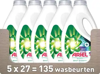 Bol.com Ariel vloeibaar wasmiddel + touch van lenor unstoppables - 5 x 27 wasbeurten - voordeelverpakking aanbieding