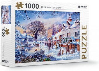 Bol.com Rebo legpuzzel 1000 stukjes - on a winter's day aanbieding