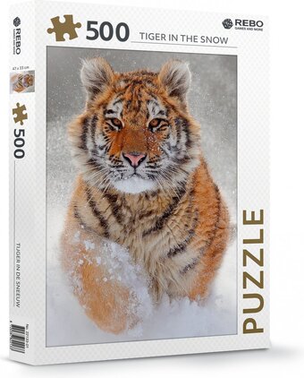 Bol.com Rebo productions legpuzzel tiger in the snow 500 stukjes aanbieding