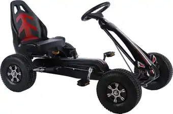 Volare go kart racing car - jongens - groot - luchtbanden - zwart