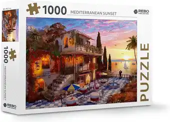 Rebo productions legpuzzel mediterranean sunset 1000 stukjes