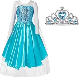 Bol.com Het betere merk - prinsessenjurk meisje - elsa jurk - carnavalskleding kinderen - prinsessen verkleedkleding - 98/104(110) - aanbieding