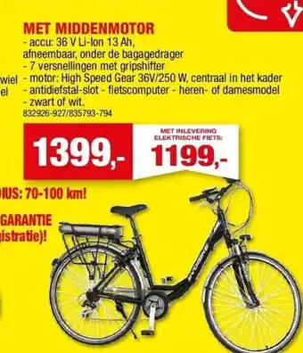 Elektrische fietsen met middenmotor