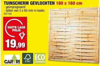 Hubo Tuinscherm gevlochten 180 x 180 cm aanbieding