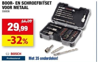Hubo Boor- en schroefbitset voor metaal aanbieding