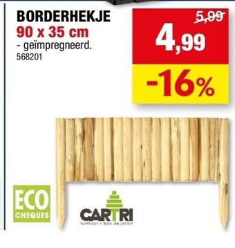 Hubo Borderhekje 90 x 35 cm aanbieding