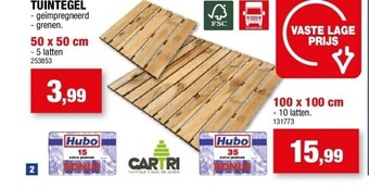 Hubo Tuintegel 50 x 50 cm aanbieding