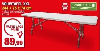 Hubo Vouwtafel xxl 244 x 75 x 74 cm aanbieding
