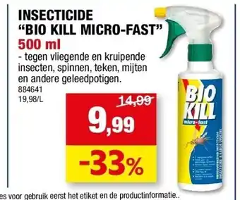 Hubo Insecticide “bio kill micro-fast” 500 ml aanbieding