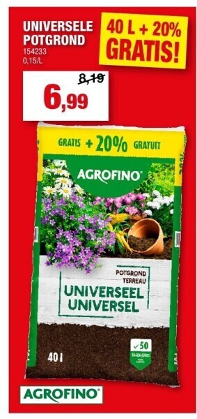 Hubo Universele potgrond aanbieding