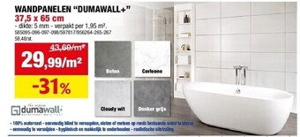 Hubo Wandpanelen “dumawall+” 37,5 x 65 cm aanbieding