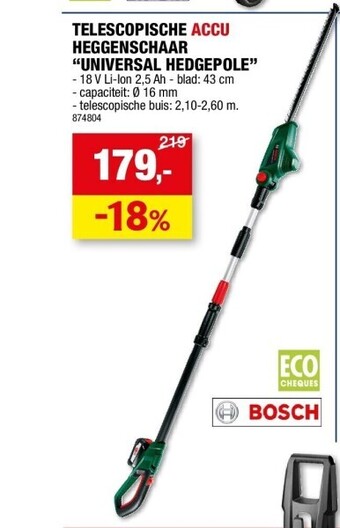 Hubo Telescopische accu heggenschaar “universal hedgepole” aanbieding