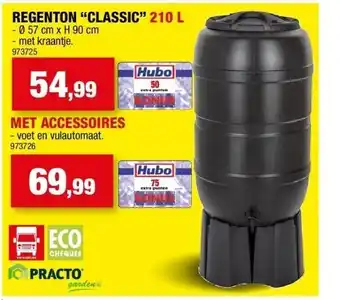 Hubo Regenton “classic” 210 aanbieding
