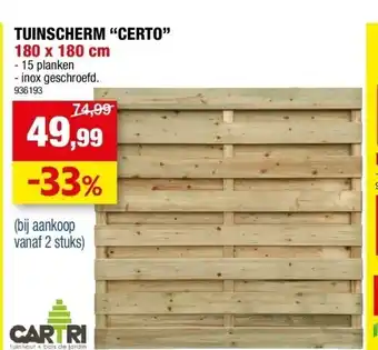 Hubo Tuinscherm “certo” 180 x 180 cm aanbieding