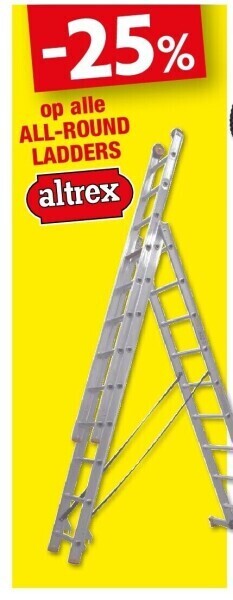 Hubo Op alle all-round ladders aanbieding