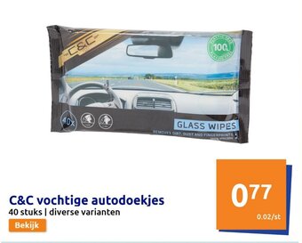 Action C&C vochtige autodoekjes aanbieding