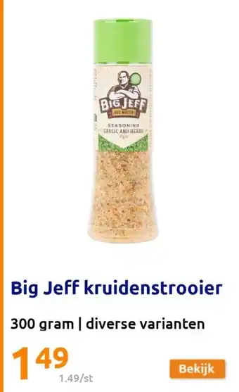 Action Big Jeff kruidenstrooier 300gram aanbieding