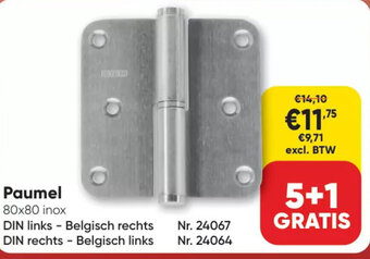 Paumel 80x80 inox