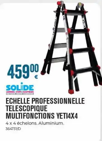 SOLIDE ECHELLE PROFESSIONNELLE TELESCOPIQUE MULTIFONCTIONS YETI4X4