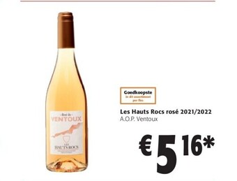 Colruyt Les hauts rocs rosé 2021/2022 aanbieding