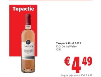 Colruyt Tarapacá rosé 2022 aanbieding
