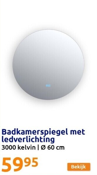 Action Badkamerspiegel met ledverlichting aanbieding
