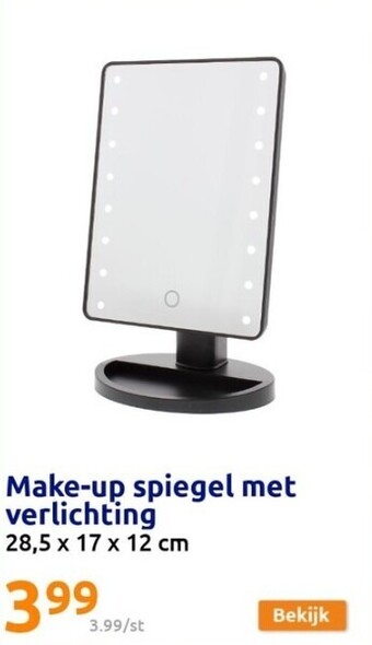 Action Make-up spiegel met verlichting aanbieding