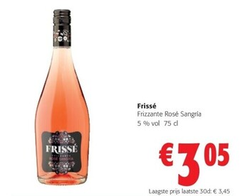 Colruyt Frissé frizzante rosé sangría 5 % vol 75 cl aanbieding
