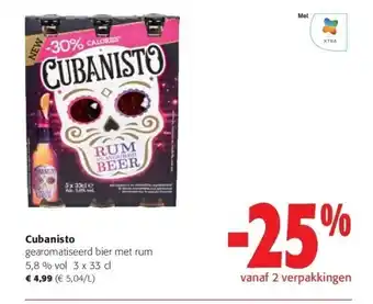 Colruyt Cubanisto gearomatiseerd bier met rum 5,8 % vol 3 x 33 cl aanbieding