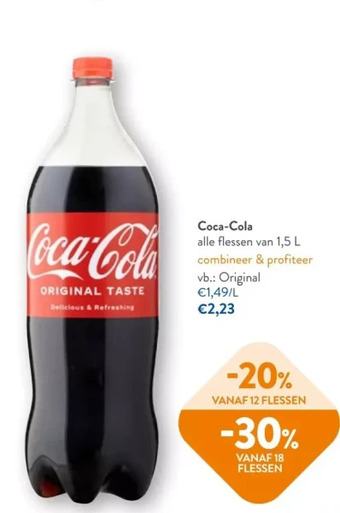 OKay Coca-cola alle flessen van 1,5 l aanbieding