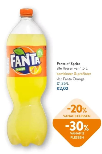 OKay Fanta of sprite alle flessen van 1.5 l aanbieding