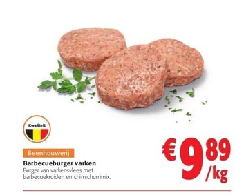 Colruyt Barbecueburger varken aanbieding
