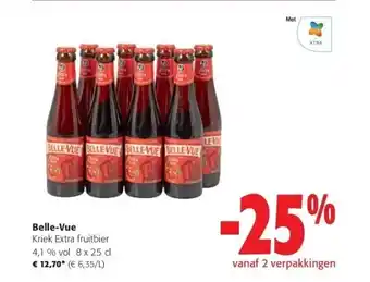 Colruyt Belle-vue kriek extra fruitbier 4,1 % vol 8 x 25 cl aanbieding