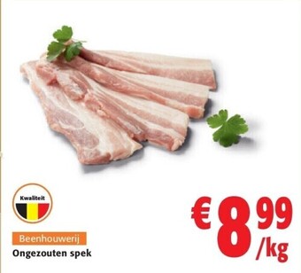 Colruyt Ongezouten spek aanbieding
