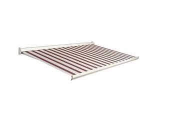 Makro Domasol Manuele zonneluifel F10 400 x 250 cm rood/crème gestreept aanbieding