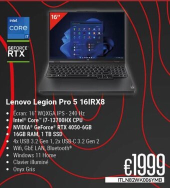 CompuDeals Lenovo Legion Pro 5 161RX8 aanbieding