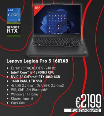 CompuDeals Lenovo Legion Pro 5 16IRX8 aanbieding