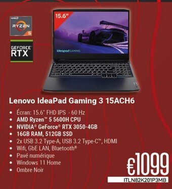 CompuDeals Lenovo IdeaPad Gaming 3 15ACH6 aanbieding