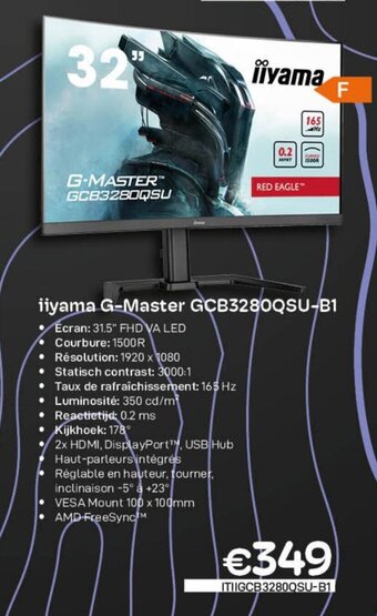 CompuDeals iiyama G-Master GCB3280QSU-B1 aanbieding