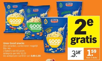 Albert Heijn Unox Good snacks aanbieding