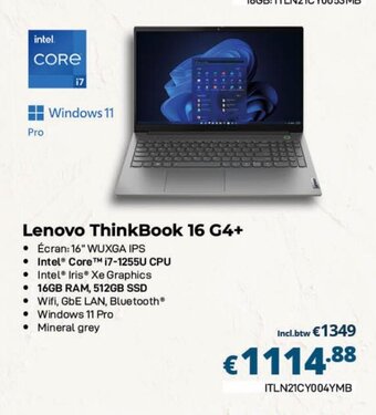 CompuDeals Lenovo ThinkBook 16 G4+ aanbieding