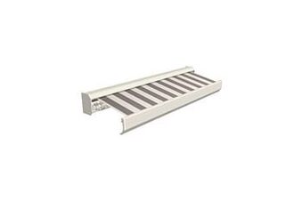Makro Domasol Elektrische zonneluifel F30 600 x 300 cm grijs/crème gestreept aanbieding