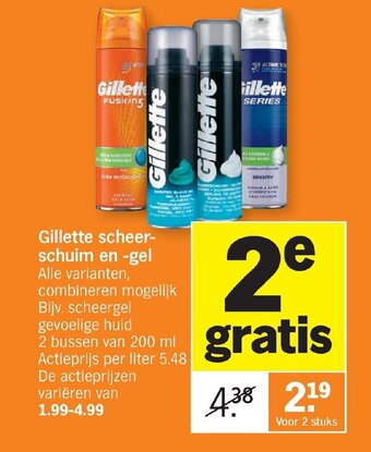 Gillette scheerschuim en -gel